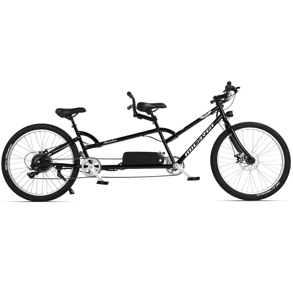 Tracer Raiatea 500W Tandem Electric Bicycle, Up to 25 MPH Top Speed, 48V 17.5Ah Battery, 30–50 Mile Range, 26” Tires, 7-Speed