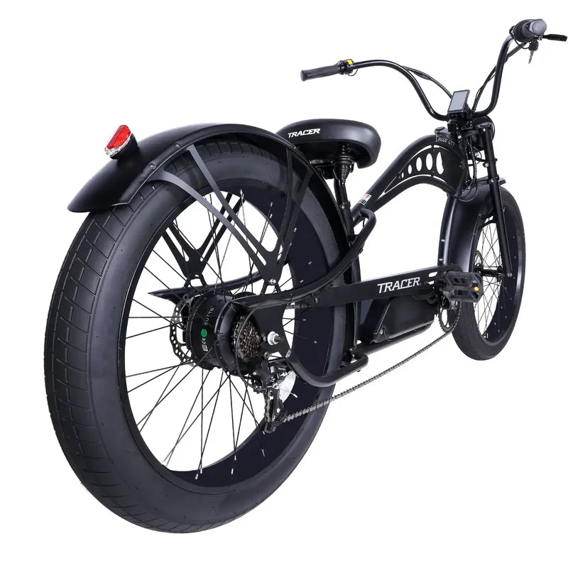 Tracer Chico GT7 750W Stretch Cruiser E-Bike, 48V 20Ah Battery, 50 Mile Range, 26” Fat Tires, Shimano 7-Speed
