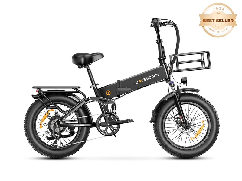 Jasion X-Hunter Folding Electric Bike 1400W Peak Motor 28 mph 48V 13Ah Battery