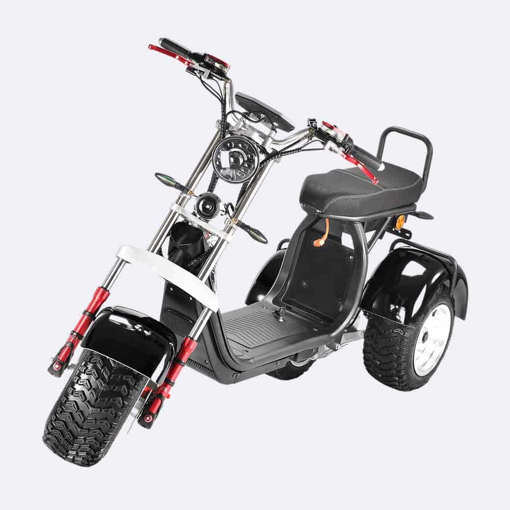 LinksEride CP7 Electric Trike Scooter – 4000W Dual Motor, 28 MPH, 60V 40Ah Battery, 43-Mile Range
