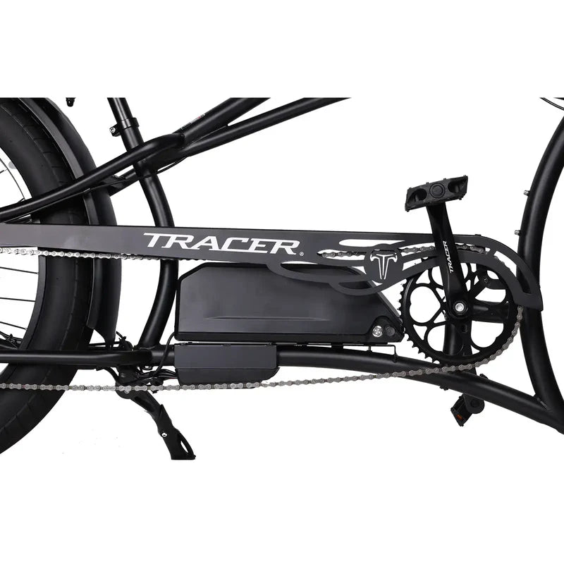 Tracer Legend GT7 1000W Stretch Cruiser Chopper E-Bike, 48V 20Ah Battery, 55–65 Mile Range, 26” Fat Tires, Shimano 7-Speed