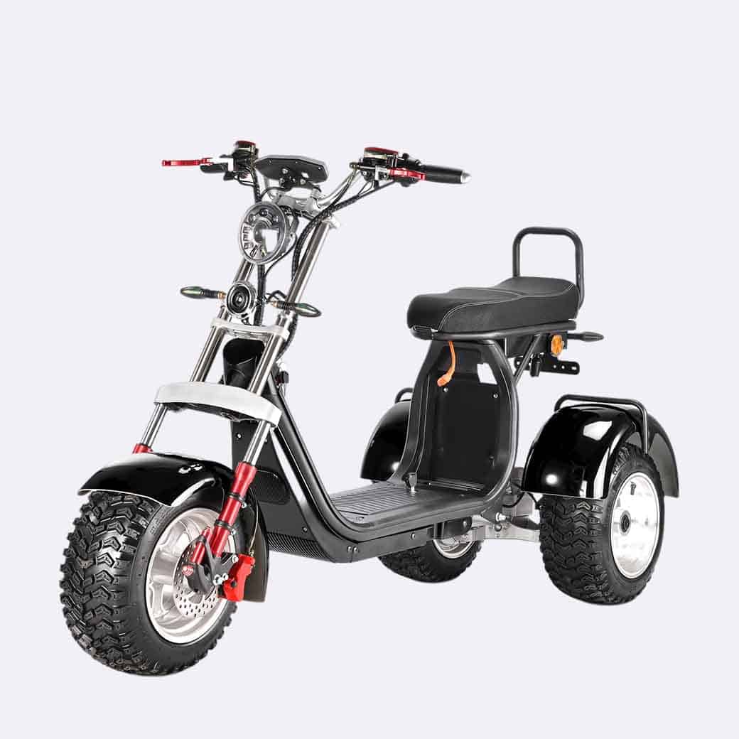 LinksEride CP7 Electric Trike Scooter – 4000W Dual Motor, 28 MPH, 60V 40Ah Battery, 43-Mile Range