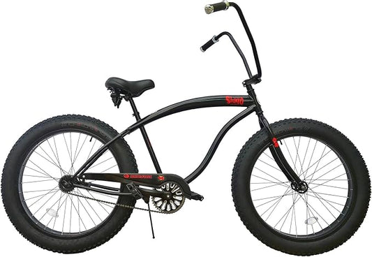 Micargi Slugo A Male 26" Beach Cruiser Bike with Fat Tires, 1-Speed, Disc Brakes