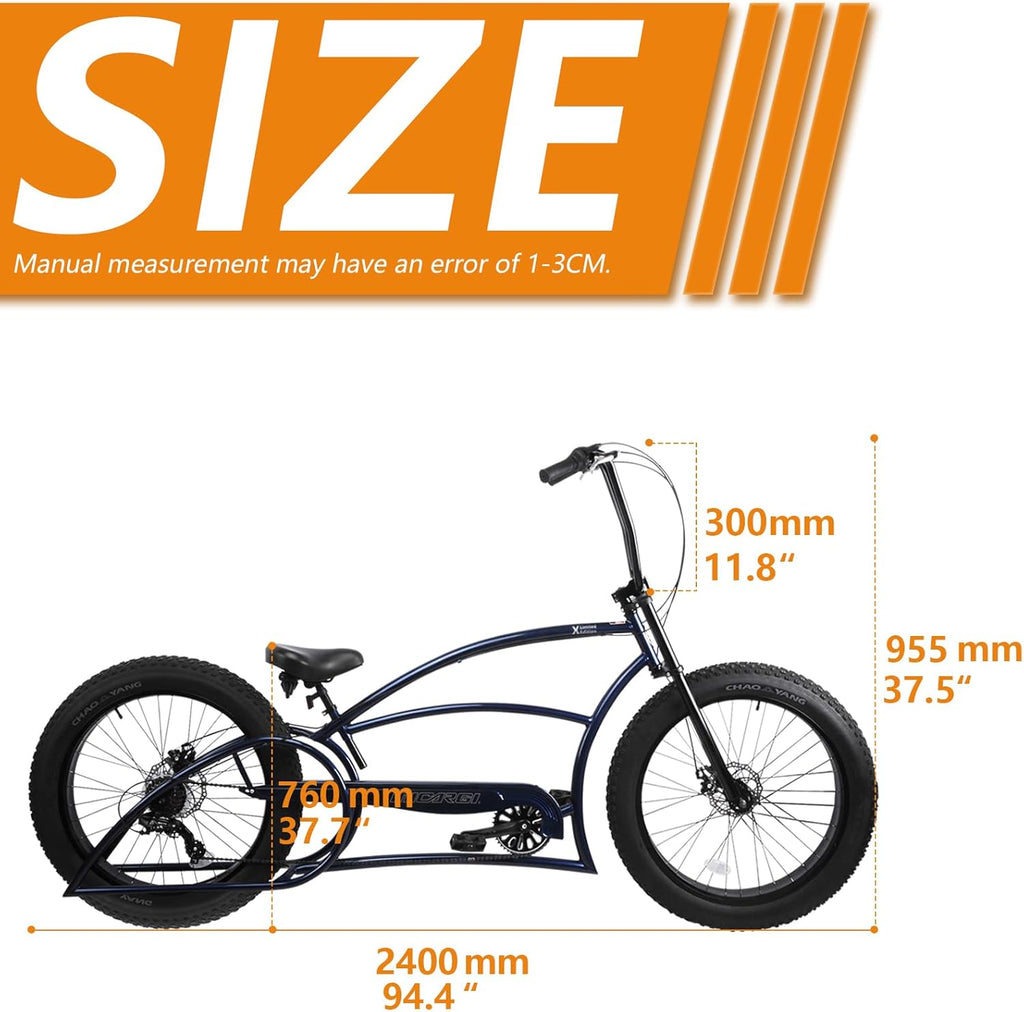 Micargi Bombita XLE 7/ GT7 Chopper Cruiser Bike