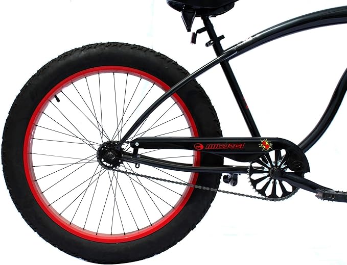 Micargi Slugo A Male 26" Beach Cruiser Bike with Fat Tires, 1-Speed, Disc Brakes