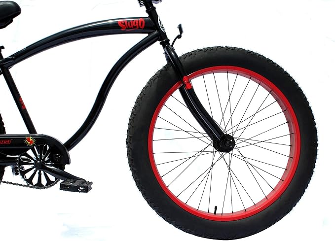 Micargi Slugo A Male 26" Beach Cruiser Bike with Fat Tires, 1-Speed, Disc Brakes