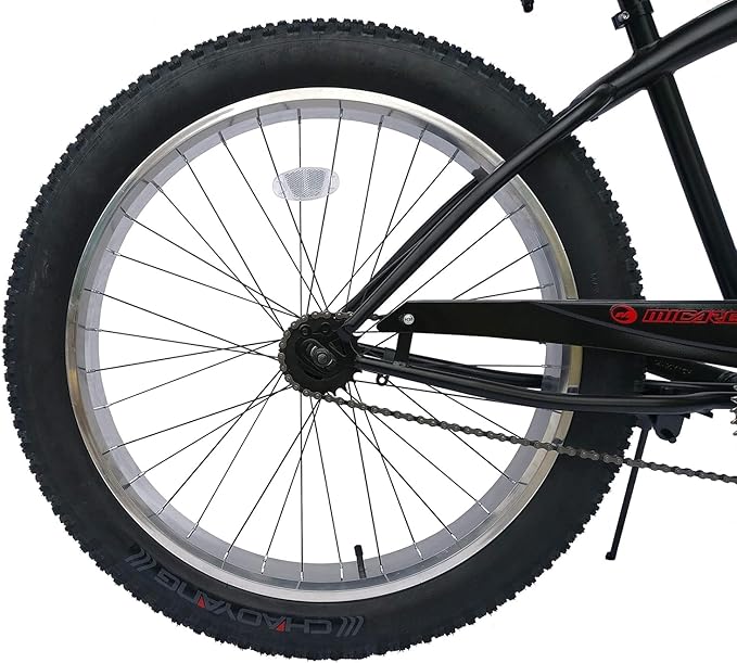 Micargi Slugo A Male 26" Beach Cruiser Bike with Fat Tires, 1-Speed, Disc Brakes