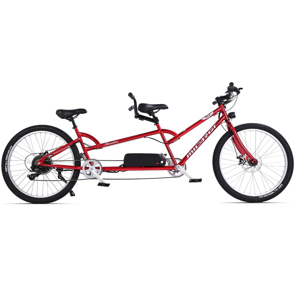 Tracer Raiatea 500W Tandem Electric Bicycle, Up to 25 MPH Top Speed, 48V 17.5Ah Battery, 30–50 Mile Range, 26” Tires, 7-Speed