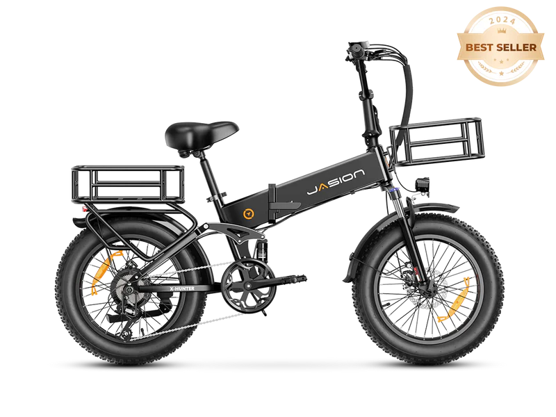 Jasion X-Hunter Folding Electric Bike 1400W Peak Motor 28 mph 48V 13Ah Battery
