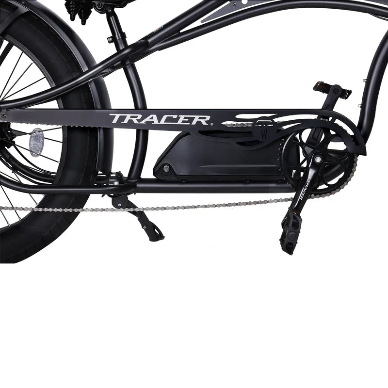 Tracer Chico GT7 750W Stretch Cruiser E-Bike, 48V 20Ah Battery, 50 Mile Range, 26” Fat Tires, Shimano 7-Speed