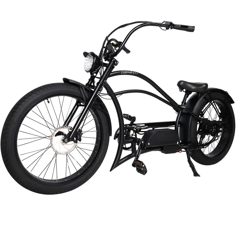 Tracer Legend GT7 1000W Stretch Cruiser Chopper E-Bike, 48V 20Ah Battery, 55–65 Mile Range, 26” Fat Tires, Shimano 7-Speed