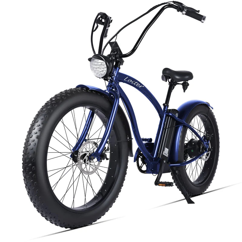 Tracer Loiter 26" 800W Cruiser E-Bike, 48V 17.5Ah Battery, 40–50 Mile Range, 26×4.0 Fat Tires, Shimano 7-Speed, Up to 25 MPH