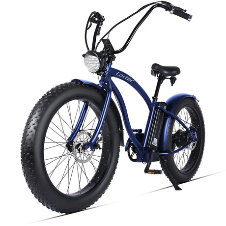 Tracer Loiter 26" 800W Cruiser E-Bike, 48V 17.5Ah Battery, 40–50 Mile Range, 26×4.0 Fat Tires, Shimano 7-Speed, Up to 25 MPH
