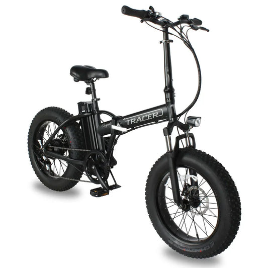 Tracer Coyote 500W Folding Electric Bike, 25 MPH Top Speed, 48V 13Ah Battery, 20×4” Fat Tires, Shimano 7-Speed