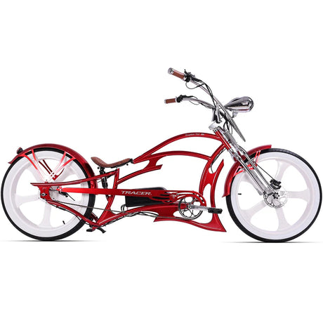 Tracer Raptor Pro DS 800W Stretch Cruiser E-Bike, 28MPH Top Speed, 48V 20Ah (960Wh) Battery, 55–65 Mile Range, 26” Fat Tires