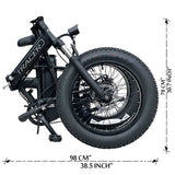 Tracer Coyote 500W Folding Electric Bike, 25 MPH Top Speed, 48V 13Ah Battery, 20×4” Fat Tires, Shimano 7-Speed