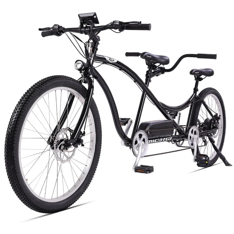 Tracer Aloha 500W Tandem Electric Bike, Up to 25 MPH Top Speed, 48V 17.5Ah Battery, 30–50 Mile Range, 26” Tires, 7-Speed