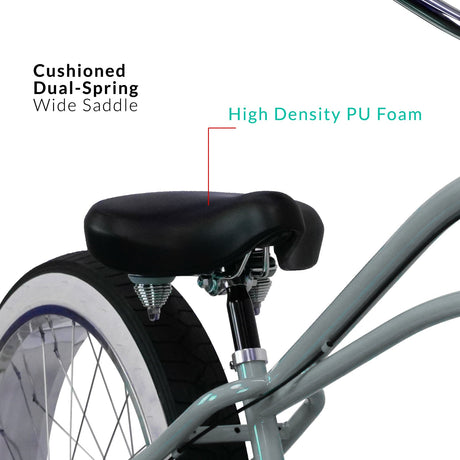 Micargi Boston 7 Stretch Beach Cruiser Bike