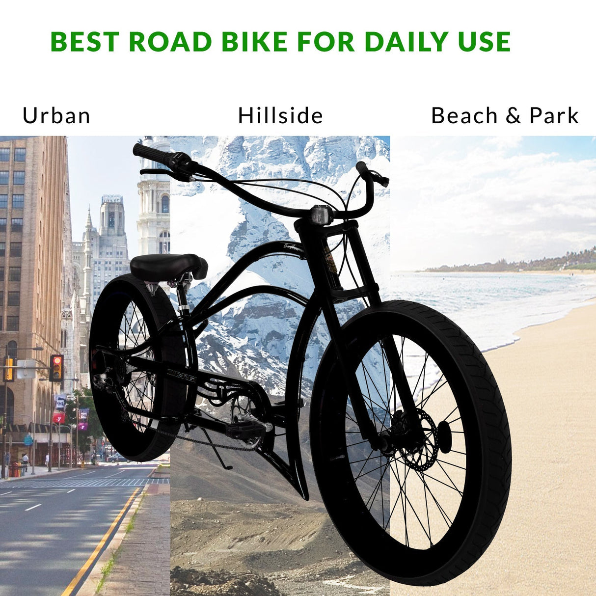 Micargi Boston 7 Stretch Beach Cruiser Bike