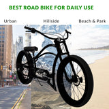 Micargi Boston 7 Stretch Beach Cruiser Bike