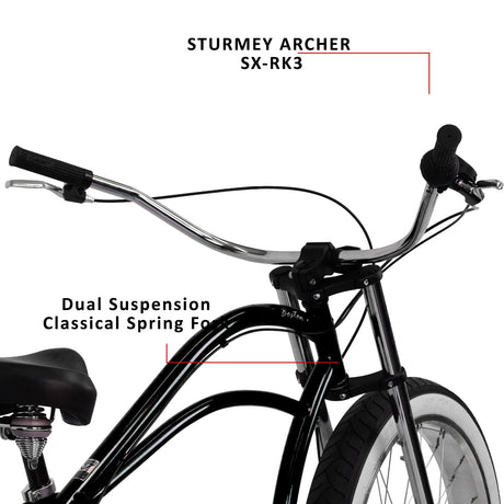 Micargi Boston 7 Stretch Beach Cruiser Bike