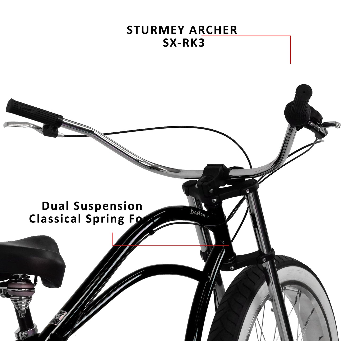 Micargi Boston 7 Stretch Beach Cruiser Bike