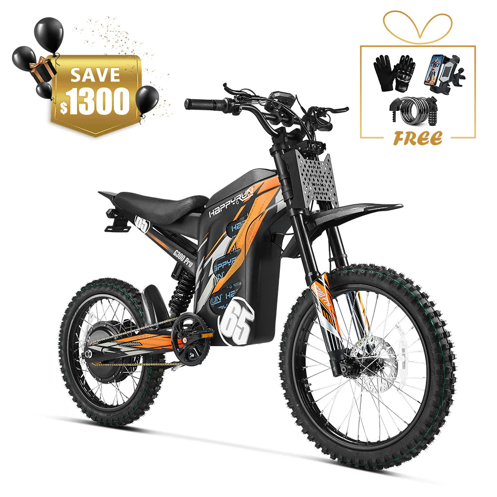 HappyRun 6500W Electric Dirt Bike G300 Pro 2025 New