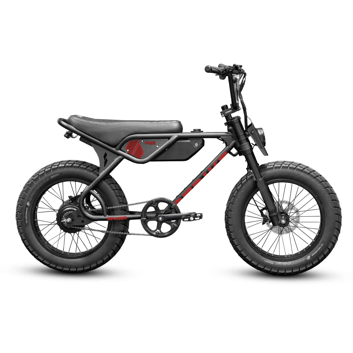 SPYDER 500 Electric Bike
SPYDER 500 Fat Tire E-Bike
500W Electric Bike With 48V Battery
Class 2 Electric Bicycle
SPYDER Electric Bike Side View
UL Certified Electric Bike