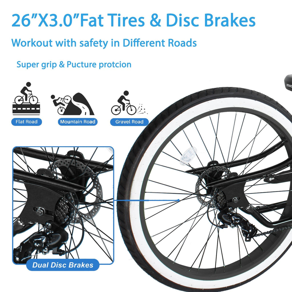 Micargi Boston GT7 Stretch Cruiser Bicycle