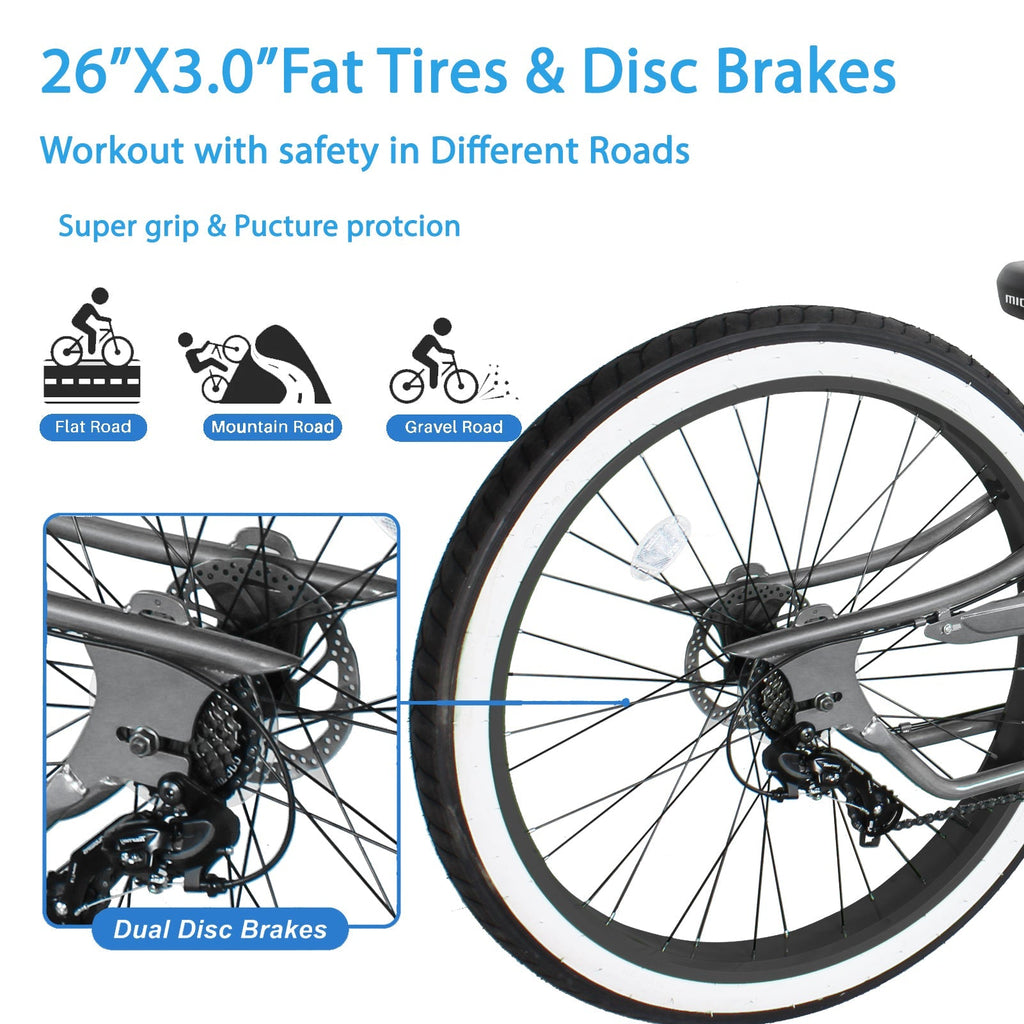 Micargi Boston GT7 Stretch Cruiser Bicycle