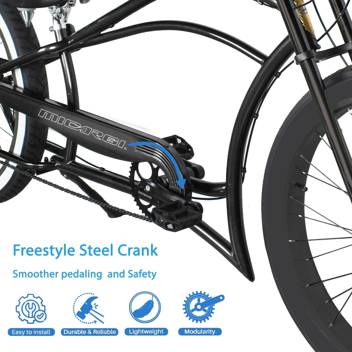 Micargi Boston GT7 Stretch Cruiser Bicycle