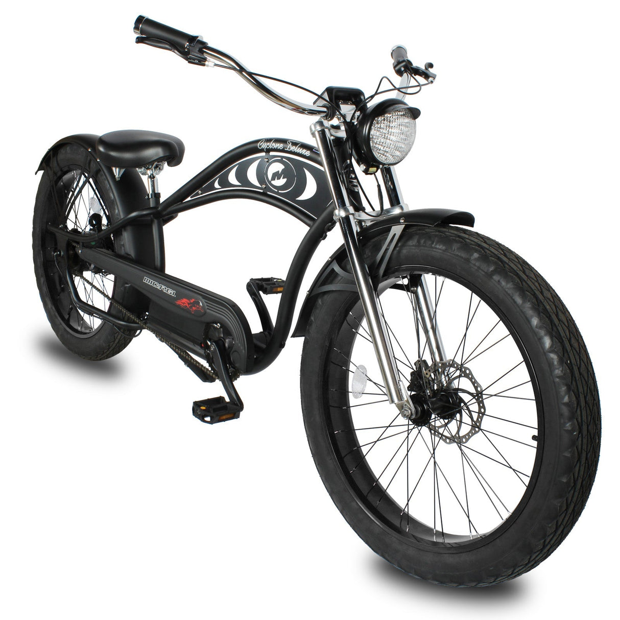 Micargi Cyclone 500W 26" Electric Fat Tire Cruiser 48V 11.6Ah Top Speed 20MPH
