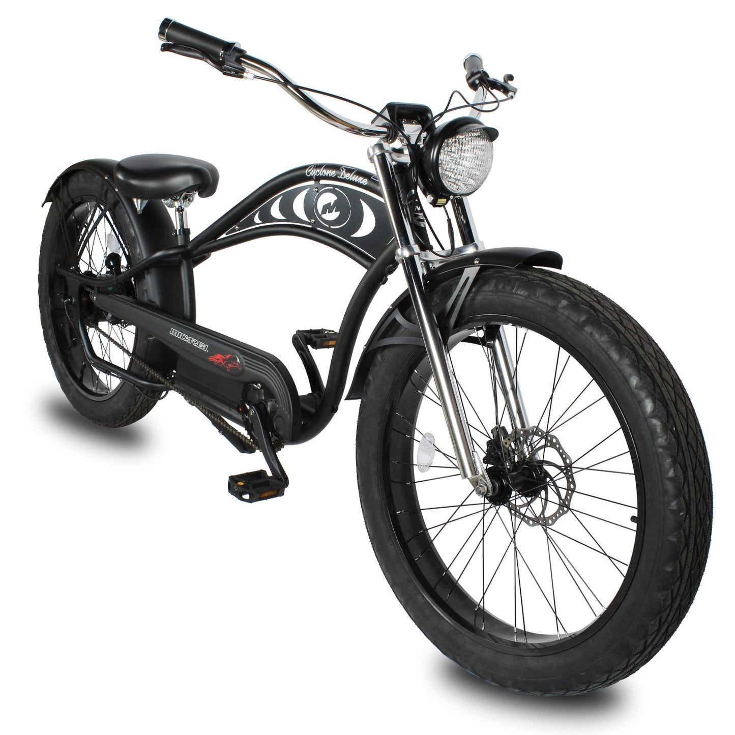 Micargi Cyclone 500W 26" Electric Fat Tire Cruiser 48V 11.6Ah Top Speed 20MPH