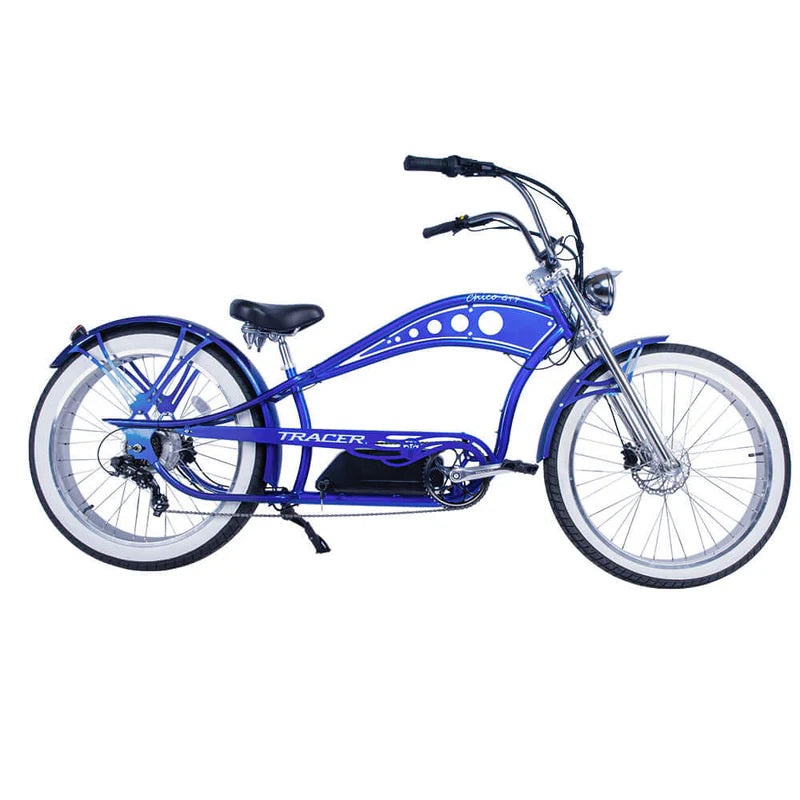 Tracer Chico GT7 750W Stretch Cruiser E-Bike, 48V 20Ah Battery, 50 Mile Range, 26” Fat Tires, Shimano 7-Speed