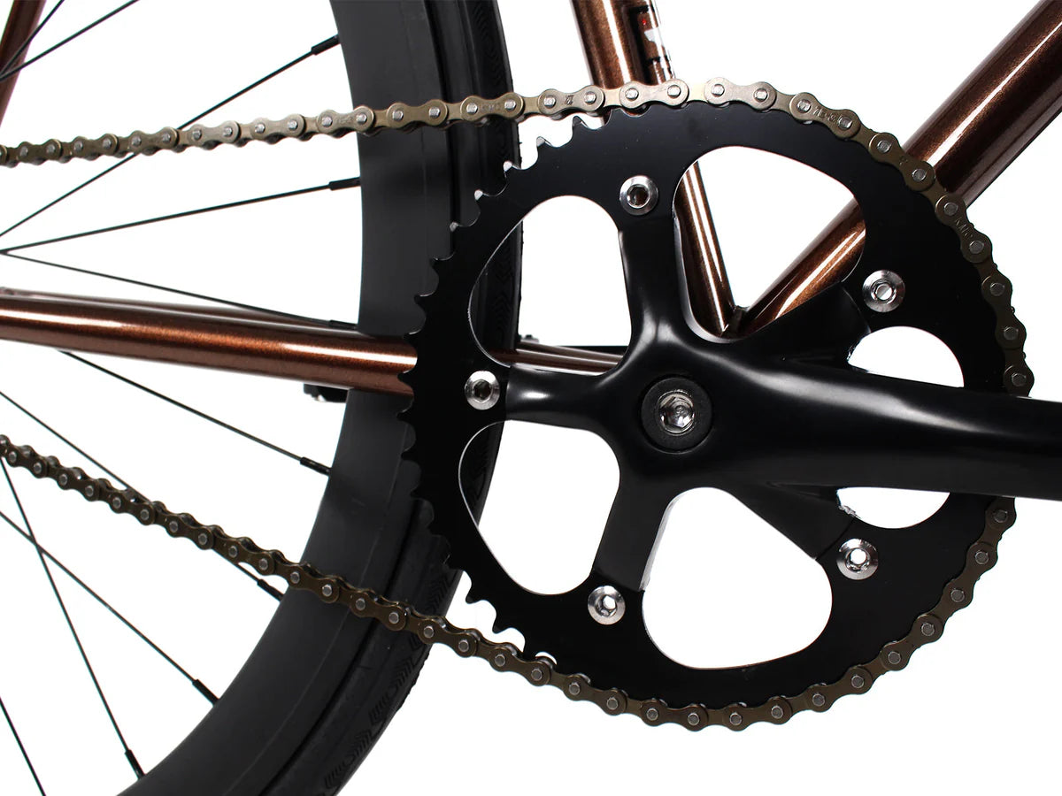 Golden Cycles GC-Copper Single Speed Road Bike Steel Frame 700c Wheels Flip-Flop Hub