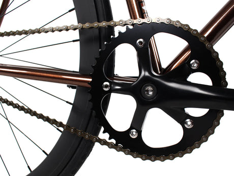 Golden Cycles GC-Copper Single Speed Road Bike Steel Frame 700c Wheels Flip-Flop Hub