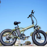Tracer Coyote 500W Folding Electric Bike, 25 MPH Top Speed, 48V 13Ah Battery, 20×4” Fat Tires, Shimano 7-Speed