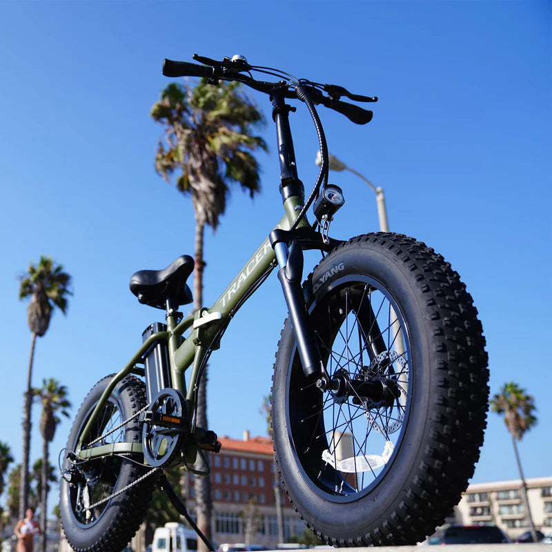Tracer Coyote 500W Folding Electric Bike, 25 MPH Top Speed, 48V 13Ah Battery, 20×4” Fat Tires, Shimano 7-Speed