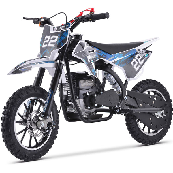 MotoTec Demon 50cc 2-Stroke Kids Gas Dirt Bike - Blue | Bike Lover USA