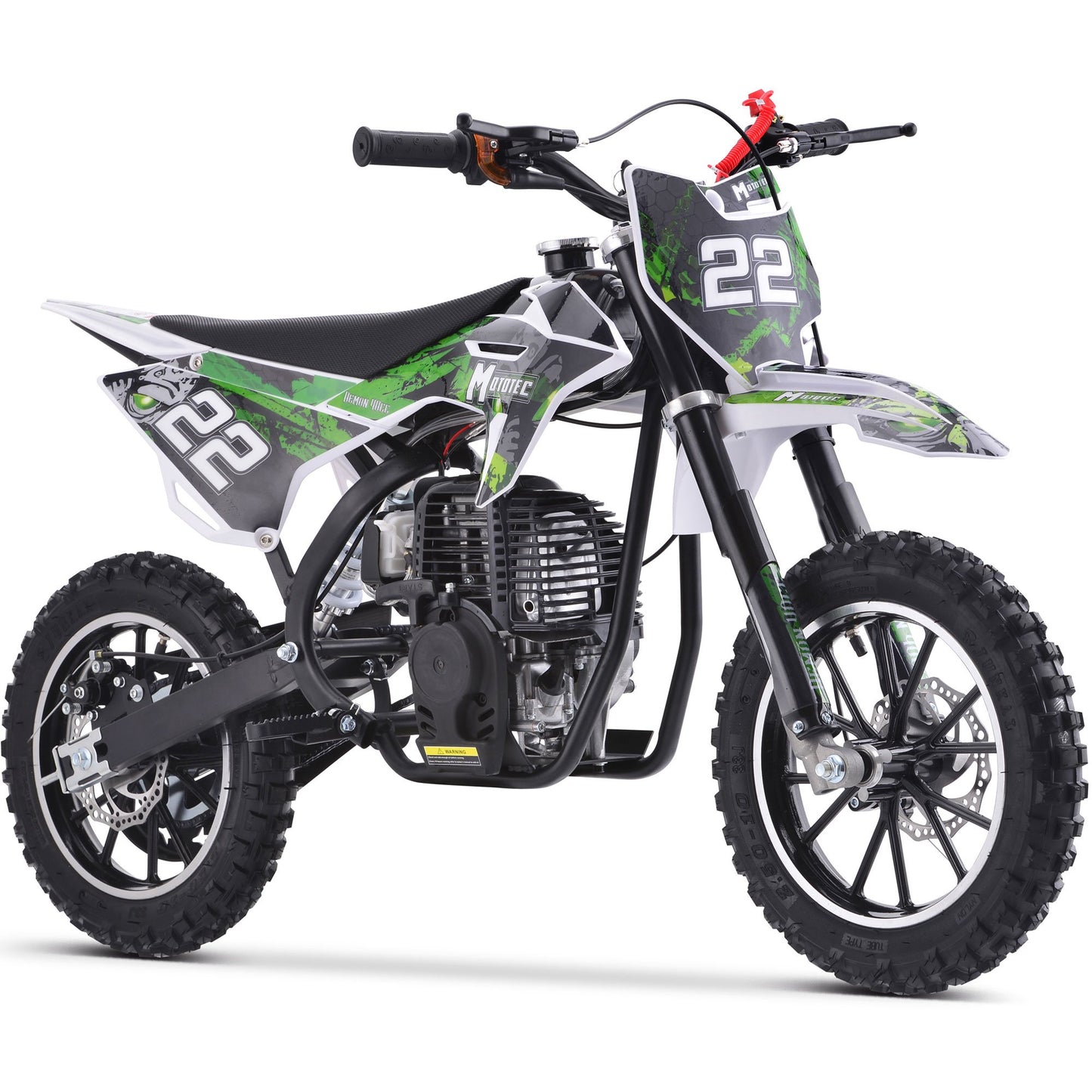 MotoTec Demon 50cc 2-Stroke Kids Gas Dirt Bike - green | Bike Lover USA