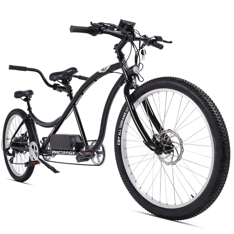 Tracer Aloha 500W Tandem Electric Bike, Up to 25 MPH Top Speed, 48V 17.5Ah Battery, 30–50 Mile Range, 26” Tires, 7-Speed