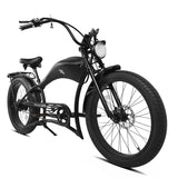 Tracer Twenty5 800W Stretch Cruiser E-Bike, 48V 17.5Ah Battery, 30–60 Mile Range, 26” Fat Tires, Up to 28 MPH