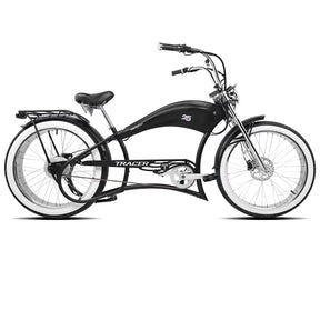 Tracer Twenty5 800W Stretch Cruiser E-Bike, 48V 17.5Ah Battery, 30–60 Mile Range, 26” Fat Tires, Up to 28 MPH