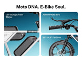 Heybike Titan Moped-Style Electric Bike – 750W, 20 MPH, 80-Mile Range