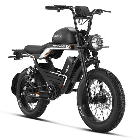 HappyRun G100 Pro Dual-Battery Electric Bike 1000W Motor 28 mph 48V 30Ah Battery