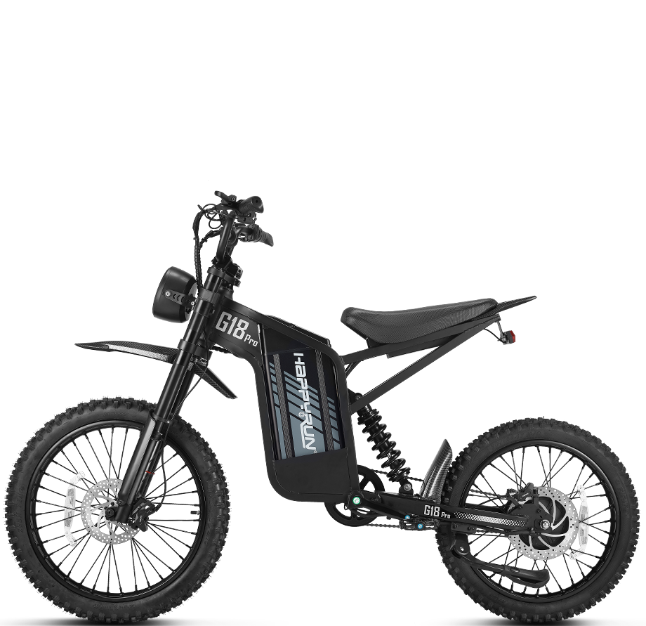 HappyRun G18 Pro Electric Dirt Bike, 4500W Peak, 38 MPH, 60V 35Ah Battery, 75-Mile Range