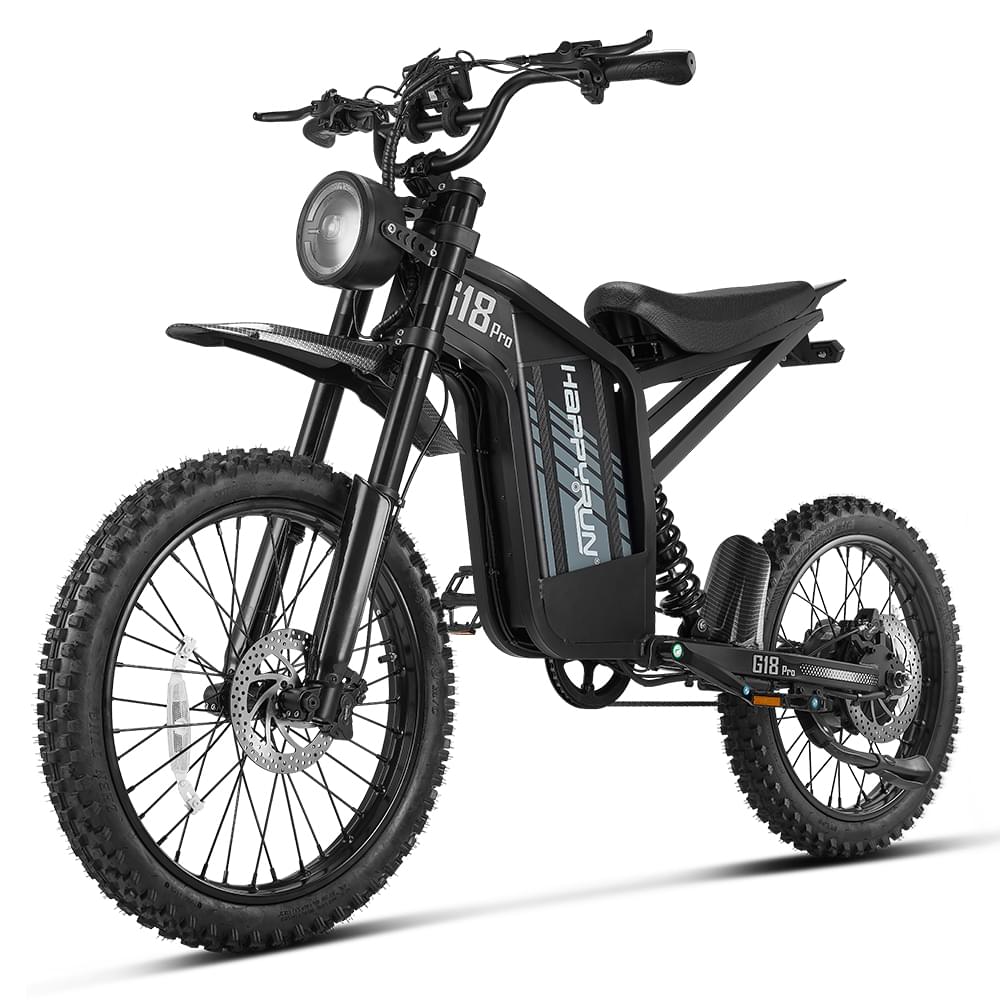 HappyRun G18 Pro Electric Dirt Bike – 4500W, 38 MPH, 60V 35Ah Battery, 75-Mile Range