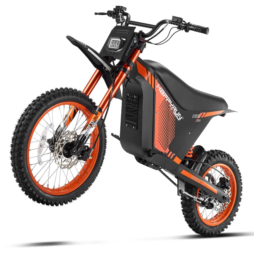 HappyRun G300 SE Ultra Electric Dirt Bike – 6000W, 44 MPH, 65-Mile Range