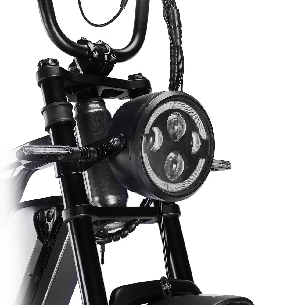 HappyRun Tank G60 Pro – 2000W Moped-Style Off-Road Electric Bike | 25Ah Battery, Full Suspension, Fat Tires