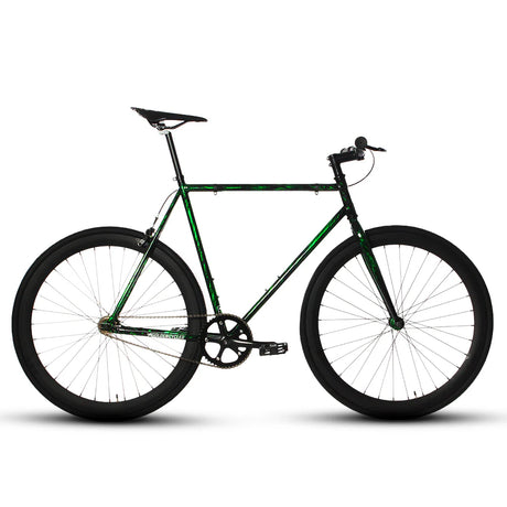 Golden Cycles GC-Green Savage Single Speed Road Bike Steel Frame 700c Wheels Flip-Flop Hub